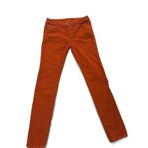 Michael Kors Izzy Skinny Cropped Jeans Orange Spiced Coral Size 2